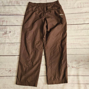 Vintage Y2K Adidas Brown Windbreaker Swishy Track Pants Womens Medium